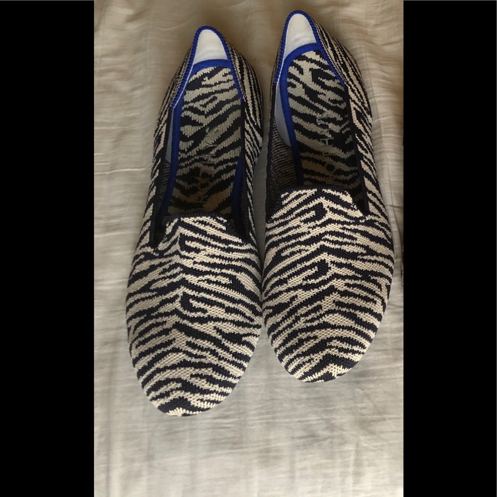 Rothy’s Navy Zebra Loafers